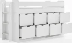 Funktions-/Hochbett FLORI, LF 90 X 200 Cm Inkl. Lattenrost Und 8 Großen Schubladen -Kinderbett Geschäft 82c5aa269b2e0271bd198c254393b0a1