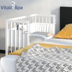 Vitalispa Beistellbett + Matratze + Nestchen Sophie Weiß 94 X 96 X 42,5 Cm Massivholz -Kinderbett Geschäft 845d59123cf5399d302381c1603acc03
