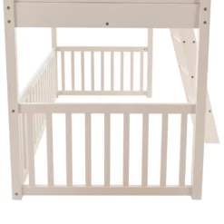 Juskys Kinderbett Farmhaus 90 X 200 Cm Mit Treppe, Dach & Fenster – Hochbett Rosa Für Kinder – Lattenrost Bis 150 Kg – Hausbett Aus Massivholz -Kinderbett Geschäft 8588cf175940a55c20a435482fc608e5