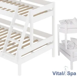 VITALISPA Kinderbett EVEREST Etagenbett Weiß Hochbett Spielbett Massiv Stockbett -Kinderbett Geschäft 85c89fc7f5e055281c6e1ea923d18fc1