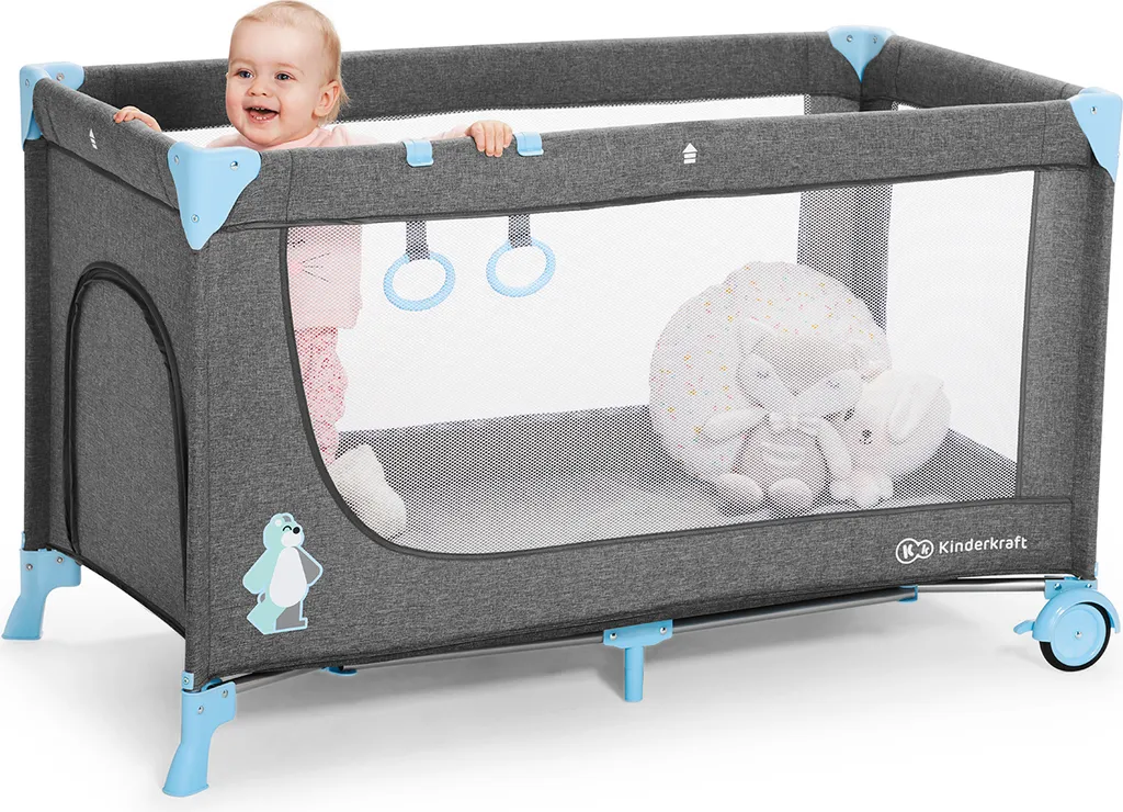 JOY-Reisebett Von Kinderkraft Blau 9 JOY-Reisebett Von Kinderkraft Blau – Bild 7