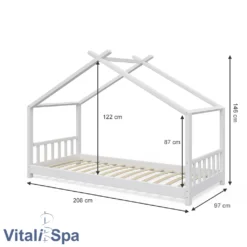 VitaliSpa Kinderbett Design Weiß 208 X 146 X 97 Cm Massivholz -Kinderbett Geschäft 8748bbf4ed692ba99b138d7a8100e40a