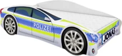 ACMA Jugendbett Kinderbett Auto-Bett Junior Cars Bett Komplett-Set Mit Matratze Lattenrost Und Rausfallschutz 160x80 Cm - Polizei -1 + NAME 8 ACMA Jugendbett Kinderbett Auto-Bett Junior Cars Bett Komplett-Set Mit Matratze Lattenrost Und Rausfallschutz 160x80 Cm - Polizei -1 + NAME -Kinderbett Geschäft 8789ea542f0bcbe4c1099146b0456ac0 1