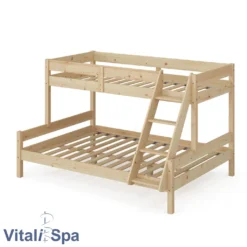 VitaliSpa Hochbett Everest Natur 140x200 Cm Massivholz -Kinderbett Geschäft 88ae9387ce408ca315511df127525078