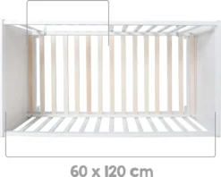 Roba Mulitfunktionsbett Sterne Grau Mit Beistellfunktion, Lattenrost, Matratze, Bettreduzierer, Himmel, Himmelstange, Kinderbett, Anstellbett, Babybett, Höhenverstellbar, Liegefläche 60x120 Cm, Weiß -Kinderbett Geschäft 897b321b5900a914784b783b56807dc6