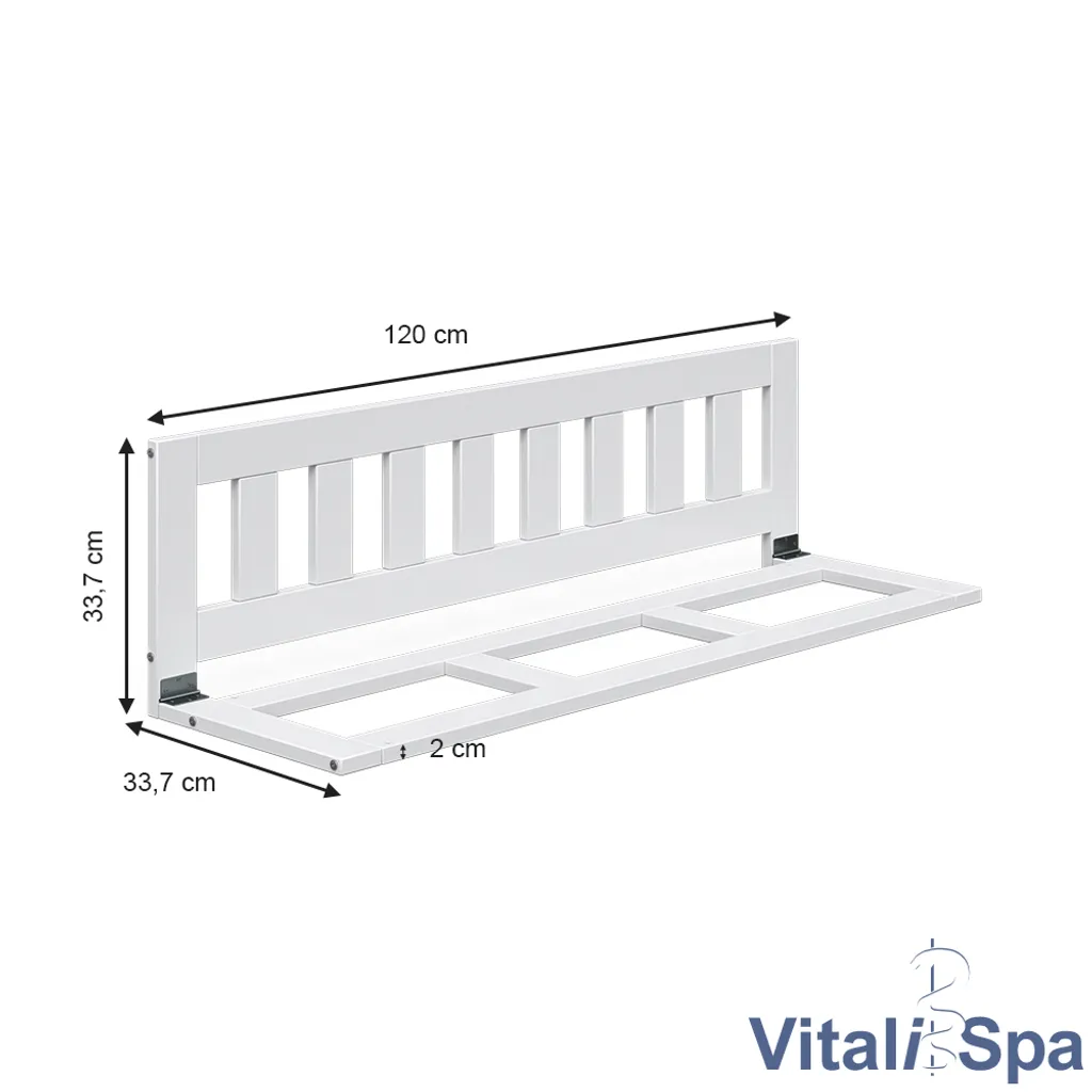 VITALISPA Rausfallschutz Für Kinderbett Bettschutzgitter Bettgitter 120cm Holz 5 VITALISPA Rausfallschutz Für Kinderbett Bettschutzgitter Bettgitter 120cm Holz – Bild 3