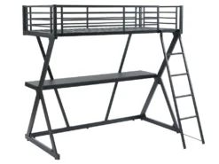 Hochbett Mit Schreibtisch - Metall - Schwarz - SUPIA -Kinderbett Geschäft 8b7412dfaa4452769286ad33279e4a2d