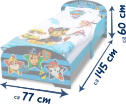 PAW Patrol Bett 70 X 140 Cm | Kinderbett Für Jungen Und Mädchen Ab 2 Jahren | Kinder Bett Mit Rausfallschutz & Lattenrost | Kinderzimmermöbel Mit Coolem Design -Kinderbett Geschäft 8cbc8975882df73236256e901bdc8596