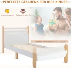 HOMCOM Kinderbett Jugendbett Hausbett Mit Betttasche Spielzeugtasche Ab 3 Jahre Holzbett Kinderzimmer Spielbett Einzelbett Kiefernholz Weiß+Natur 229 X 98 X 95 Cm 15 HOMCOM Kinderbett Jugendbett Hausbett Mit Betttasche Spielzeugtasche Ab 3 Jahre Holzbett Kinderzimmer Spielbett Einzelbett Kiefernholz Weiß+Natur 229 X 98 X 95 Cm -Kinderbett Geschäft 8eef7a6c1a95bc1ef0258aedaf93929b