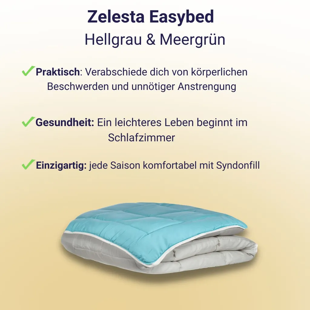 Zelesta Easybed Hellgrau & Meergrün 8 Zelesta Easybed Hellgrau & Meergrün – Bild 6