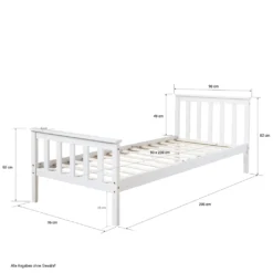 Homestyle4u 1416, Holzbett 90x200, Jugendbett Mit Lattenrost, Weiss, Kiefer Massivholz 11 Homestyle4u 1416, Holzbett 90x200, Jugendbett Mit Lattenrost, Weiss, Kiefer Massivholz -Kinderbett Geschäft 960acb37a3b560cbcca43ee8d1ac6091
