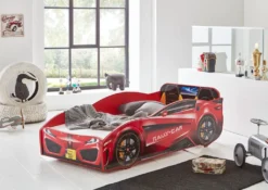 Relita Autobett RALLYCAR Rot Spanplatte Beklebt 80/160 Inkl. Rolllattenrost Und Matratze -Kinderbett Geschäft 965587d2d88f33f6e081d5532d9507a4