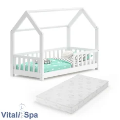 VitaliSpa Kinderbett Hausbett Spielbett Wiki 80x160cm Matratze Rausfallschutz -Kinderbett Geschäft 97019ecf885551bb572a863a7bf27c66