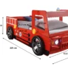 Autobett Löschi Feuerwehr Hochglanz Rot Inklusive LED-Beleuchtung MDF Holz 90*200 Cm Kinderzimmer Junior Spiel Einzel Truck Kinderbett -Kinderbett Geschäft 986ad4433aec9dcfd2fde5279e113b68