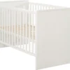 Roba Kombi-Kinderbett 'Sylt', 70x140 Cm, Weiß, Höhenverstellbar, 3 Schlupfsprossen, Umbaubar