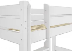 Hochbett Mit Überlänge 80x220 Etagenbett Kiefer Weiß Nische 100 Zubehör Wählbar V-60.16-08-220Wohne Zubehör -Kinderbett Geschäft 992ec529334d79c7ebf1d5f866ee4bf8