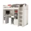 Hochbett Enri 90*200 Cm Weiß Mit Frehtürenschrank Und Schreibtisch Regal Kinderzimmer Spielbett Kinderbett -Kinderbett Geschäft 99a0be8dad1834a5dd2eba2761036c4f