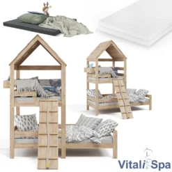 VitaliSpa Spielturmbett – Kinderbett Inkl. Matratze 90x200 Cm, Hochbett – Buche Massivholz 14 VitaliSpa Spielturmbett – Kinderbett Inkl. Matratze 90x200 Cm, Hochbett – Buche Massivholz -Kinderbett Geschäft 9a87075b65bd4cb3f3845318f93d17e3