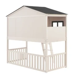 Juskys Kinderbett Farmhaus 90 X 200 Cm Mit Treppe, Dach & Fenster – Hochbett Rosa Für Kinder – Lattenrost Bis 150 Kg – Hausbett Aus Massivholz -Kinderbett Geschäft 9b551decb4e1b27af1bbce8127493294