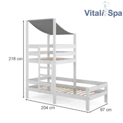 VitaliSpa Kinderbett Tom 90x200cm Spielturm Bett Spielbett Jugendbett Hausbett -Kinderbett Geschäft 9d1c273e80319311610a8cc970ab04fc