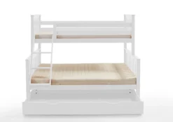 RELITA - Etagenbett 90/140 X 200 Cm Liegefläche Kick, Mit Bettschublade, Buche Massiv Weiß Lackiert -Kinderbett Geschäft 9e6f005a1c802c896abde695b3f7f5dd