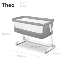 Lionelo Theo Baby Beistellbett Kinderbett In Grau Babybett Zustellbett Reisebett Bett Kind -Kinderbett Geschäft 9ec8fc5192f8536167c5b9e625c6395f