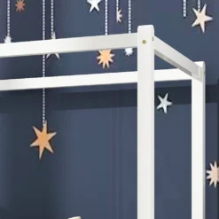 Merax Kinderbett 90x200cm Autobett Mit Lattenrost Und Rädern, Abnehmbarer Rahmen, Rahmen Aus Kiefer, Einzelbett Jungenbett Babybett Für Mädchen Und Jungen, Weiß -Kinderbett Geschäft 9f63748aa4c894f8979327347f851ff0