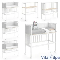 Vitalispa Beistellbett + Matratze + Nestchen Sophie Weiß 94 X 96 X 42,5 Cm Massivholz -Kinderbett Geschäft a0c2e3d3bdf2518cab2767933a7f7bf3