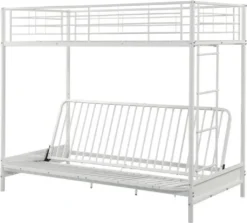 Hochbett Mit Schlafsofa - 90 X 190 Cm - Metall - Weiß - MODULO V -Kinderbett Geschäft a2481845725c89cc40ceccacfbbdb641
