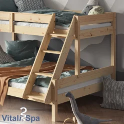 VitaliSpa Hochbett Everest Natur 140x200 Cm Massivholz -Kinderbett Geschäft a291cfcea1e4e82d08c5d344cc567f54