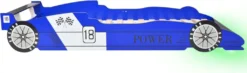 VidaXL Kinderbett Mit LED Im Rennwagen-Design 90 X 200 Cm Blau -Kinderbett Geschäft a9d85aa03957e84a51487e6624e73699