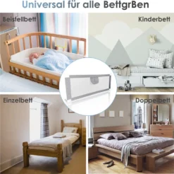 Wolketon Bettgitter Verwendung Mit Boxspringbett Bettschutzgitter Kinderbettgitter Babybettgitter Gitter Kinderbet Klappbar Tragbar Faltbar 200x 80cm -Kinderbett Geschäft aa6ab79a64600f3f983a1b6e30d2421f