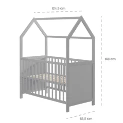 Roba Hausbett 60 X 120 Cm, Baby- & Beistellbett In Hausoptik, Taupe, 6-fach Verstellbar -Kinderbett Geschäft aabd207c3ebdce3ac8a7dc63ae292e66