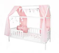 Alcube® Hausbett Deko-Set In Rosa Für Hausbetten Kinderbetten I 3er-Set Baldachin, Wimpelkette Und Lichterkette -Kinderbett Geschäft ab29f2e12571317592ba5d4c80650b4a