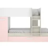 Etagenbett Ausziehbett Mit Stauraum - 3x 90 X 190 Cm - Weiß, Naturfarben & Rosa - ANTHONY -Kinderbett Geschäft abaeb8209533277d2fb7ed29e672062e