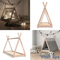 VitaliSpa Kinderbett Tipi Natur 208 X 163 X 96 Cm Massivholz -Kinderbett Geschäft ac1d7eb950d8d0cfa19de72a4e86d318