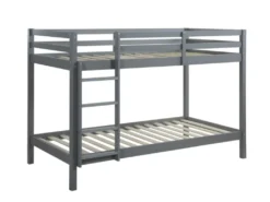 Etagenbett - 2x 90 X 190 Cm - Kiefer Massiv - Grau - ANICET II -Kinderbett Geschäft ad19f45debc581ae1620197f98f7af91