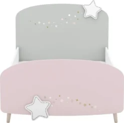 Kinderbett Sternschnuppe 90*200 Cm Rosa Weiß Grau Mädchen Prinzessin Kinderzimmer Holz Liege Einzel Gestell Jugendbett -Kinderbett Geschäft af5fcd932350a116f83e5aa48bb26b21