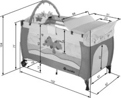 Tectake Kinderreisebett Hund 132x75x104cm Mit Wickelauflage Und Transporttasche - Braun -Kinderbett Geschäft b1b0476b208fea62003be27c33f6962c