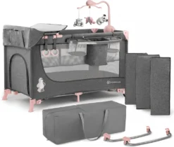 JOY-Reisebett 2in1 Von Kinderkraft Mit Zubehör Rosa -Kinderbett Geschäft b25e859cd6019d1573eab642fcf9ef3b