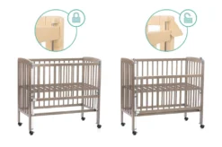 Fillikid Beistellbett Nino Exclusiv, Größe:mit Matratze, Design:grau -Kinderbett Geschäft b27429067ae1d7ec0bdecc76d703a720