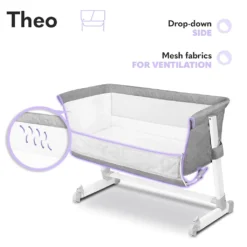 Lionelo Theo Baby Beistellbett Kinderbett In Grau Babybett Zustellbett Reisebett Bett Kind -Kinderbett Geschäft b2ebbaef903757e32caa196b30ddfc3f