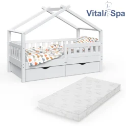 VitaliSpa Kinderbett + Schubladen + Matratze Design Weiß 167,6 X 87,6 X 133,6 Cm Massivholz 15 VitaliSpa Kinderbett + Schubladen + Matratze Design Weiß 167,6 X 87,6 X 133,6 Cm Massivholz -Kinderbett Geschäft b367dff7ce6d3229831c91aa0cc1d2ad
