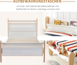 HOMCOM Kinderbett Jugendbett Hausbett Mit Betttasche Spielzeugtasche Ab 3 Jahre Holzbett Kinderzimmer Spielbett Einzelbett Kiefernholz Weiß+Natur 229 X 98 X 95 Cm 16 HOMCOM Kinderbett Jugendbett Hausbett Mit Betttasche Spielzeugtasche Ab 3 Jahre Holzbett Kinderzimmer Spielbett Einzelbett Kiefernholz Weiß+Natur 229 X 98 X 95 Cm -Kinderbett Geschäft b4cb232ca85075d39680c173b7b60822