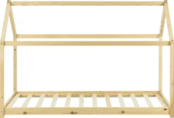 Kinderbett 70x140cm Haus Aus Holz Natur Bettenhaus Für Kinder Hausbett Kinderzimmer Bett Kiefernholz Holzfarben [en.casa] -Kinderbett Geschäft b549fca313d0ba5270fa09de1270c20e 1