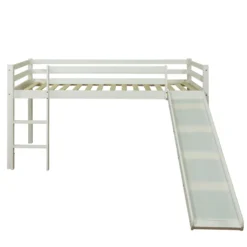 Homestyle4u 2254, Kinder Hochbett 90x200 Cm Mit Lattenrost Rutsche Leiter, Etagenbett Spielbett Weiß Holz Kiefer -Kinderbett Geschäft b5c290fb94cbbeab255b4de12e0fa343 1