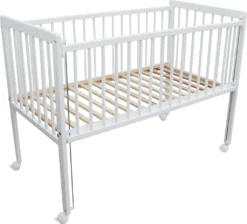Kinderbett / Beistellbett / Babybett 2in1 120x60cm Mit Matratze Weiß -Kinderbett Geschäft b91ae7486ce356f93b817dea00160c70