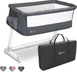 Lionelo Theo 2in1 Reisebett Beistellbett Kinderbett Ab Geburt Bis 9kg Dunkelgrau