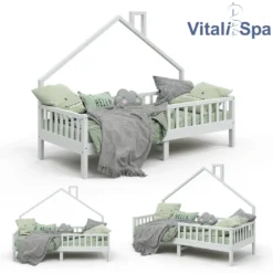 VitaliSpa Kinderbett Noemi Weiß 93 X 208 X 155 Cm Massivholz -Kinderbett Geschäft bb84fc77e44a05b36c8fee9cd1a385fe