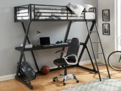 Hochbett Mit Schreibtisch - Metall - Schwarz - SUPIA -Kinderbett Geschäft bbc5d0c121c5616a6aa600532a3efae1